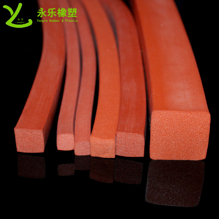 擠出硅膠密封條，耐高溫發(fā)泡硅膠條，阻燃硅膠發(fā)泡條