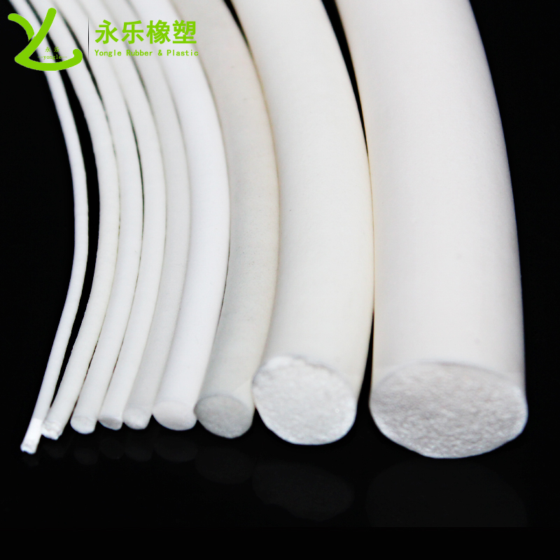 白色發(fā)泡硅膠條，無鹵發(fā)泡硅膠密封條，防水發(fā)泡硅膠密封條