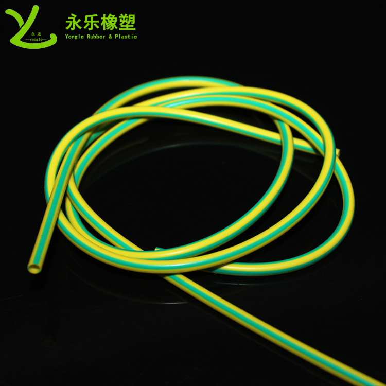 阻燃硅膠管，雙色阻燃硅膠管，黃綠絕緣硅膠管