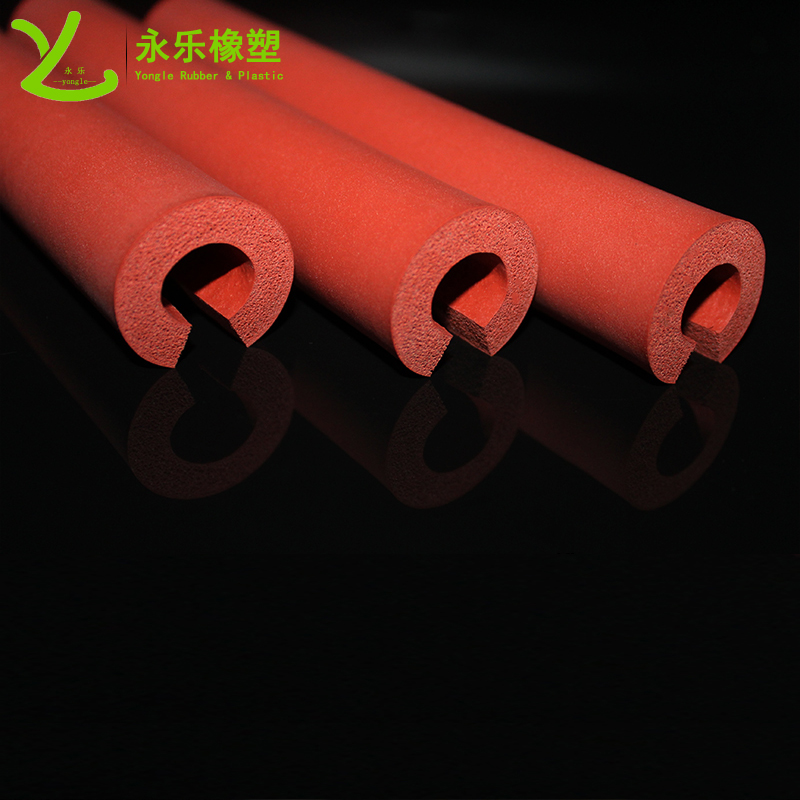 開口發(fā)泡硅膠管，耐高溫發(fā)泡硅膠管，保溫發(fā)泡硅膠管，隔熱發(fā)泡硅膠管
