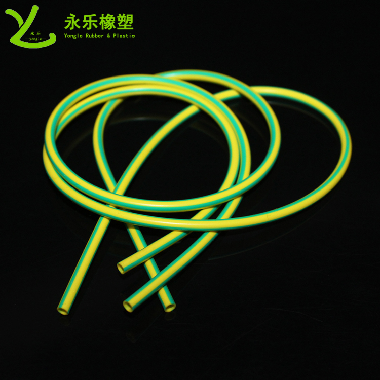 阻燃硅膠管，雙色阻燃硅膠管，黃綠絕緣硅膠管
