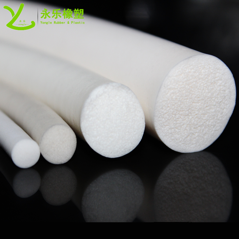 白色發(fā)泡硅膠條，無鹵發(fā)泡硅膠密封條，防水發(fā)泡硅膠密封條
